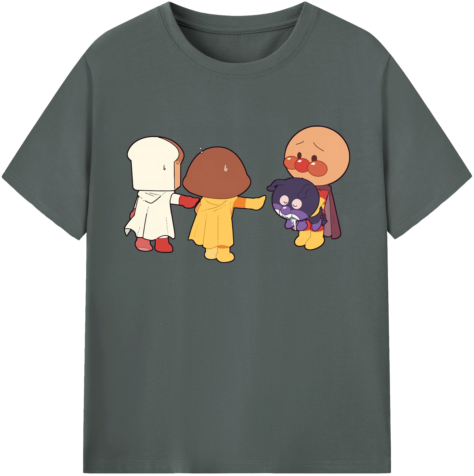 （画像用） アンパンマン Anpanman 綿100％ メンズ半袖Tシャツ｜肌触りやわらか＆通気性